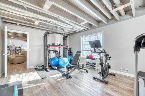 133 Parklane Drive, Strathmore, AB - Indoor Photo Showing Gym Room