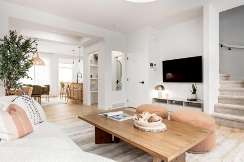 132 Heartwood Lane Se, Calgary, AB - Indoor Photo Showing Living Room