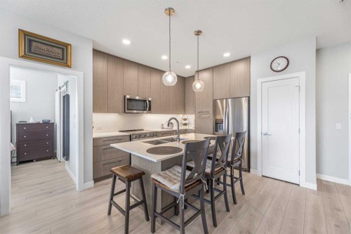 2126-76 Cornerstone Passage Ne, Calgary, AB - Indoor Photo Showing Kitchen With Stainless Steel Kitchen With Upgraded Kitchen