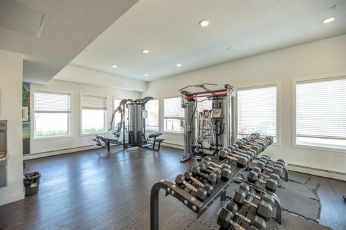 2126-76 Cornerstone Passage Ne, Calgary, AB - Indoor Photo Showing Gym Room