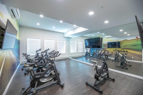 2126-76 Cornerstone Passage Ne, Calgary, AB - Indoor Photo Showing Gym Room