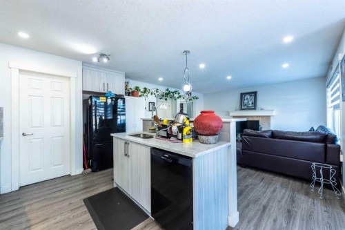 33 Marth'S  Meadow Place Ne, Calgary, AB - Indoor With Fireplace