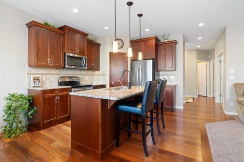 116 Brightoncrest Manor Se, Calgary, AB - Indoor Photo Showing Kitchen With Upgraded Kitchen