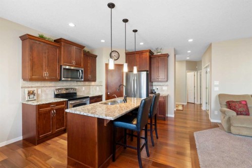 116 Brightoncrest Manor Se, Calgary, AB - Indoor Photo Showing Kitchen With Upgraded Kitchen