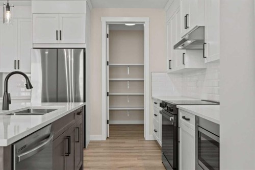 462 Kinniburgh Loop, Chestermere, AB - Indoor Photo Showing Kitchen With Double Sink With Upgraded Kitchen