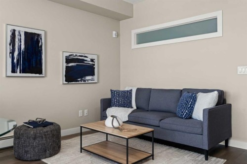 313-100 Auburn Meadows Common Se, Calgary, AB - Indoor Photo Showing Living Room