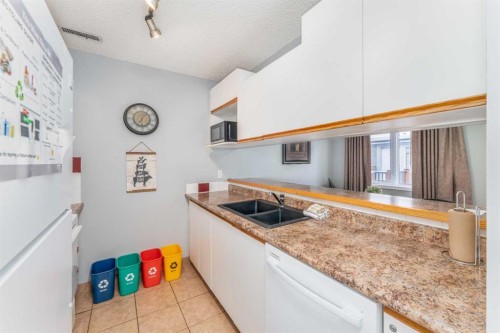 140-1202 Bow Valley Trail, Canmore, AB - Indoor Photo Showing Kitchen With Double Sink