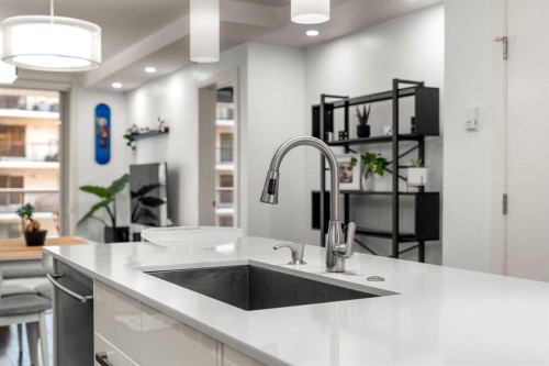 302-1029 15 Avenue Sw, Calgary, AB - Indoor Photo Showing Kitchen With Upgraded Kitchen
