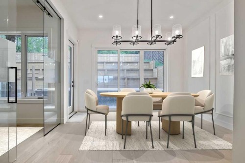 712 Bridge Crescent Ne, Calgary, AB - Indoor Photo Showing Dining Room