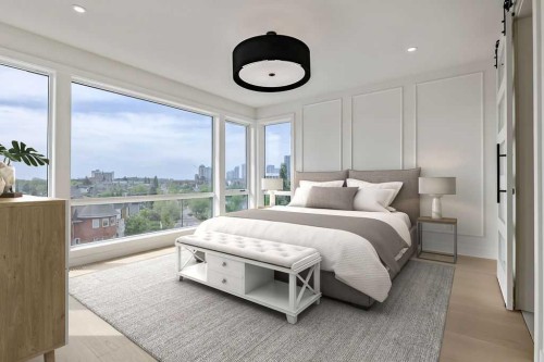712 Bridge Crescent Ne, Calgary, AB - Indoor Photo Showing Bedroom