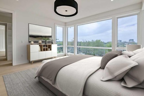712 Bridge Crescent Ne, Calgary, AB - Indoor Photo Showing Bedroom