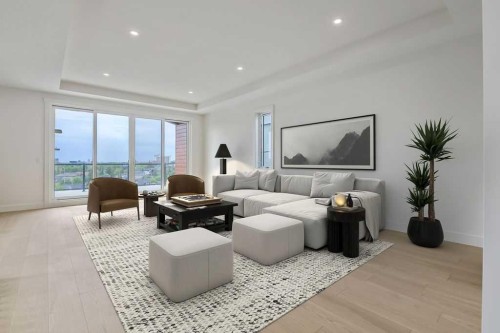 712 Bridge Crescent Ne, Calgary, AB - Indoor Photo Showing Living Room