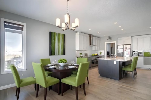 22 Evansborough View Nw, Calgary, AB - Indoor Photo Showing Dining Room