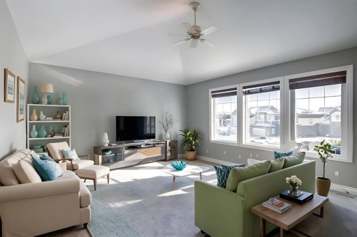 22 Evansborough View Nw, Calgary, AB - Indoor Photo Showing Living Room