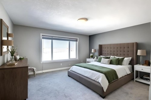 22 Evansborough View Nw, Calgary, AB - Indoor Photo Showing Bedroom