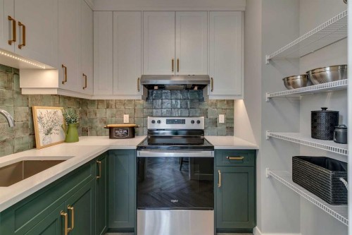 182 Setonstone Green Se, Calgary, AB - Indoor Photo Showing Kitchen With Upgraded Kitchen