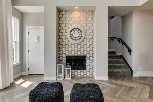182 Setonstone Green Se, Calgary, AB - Indoor With Fireplace