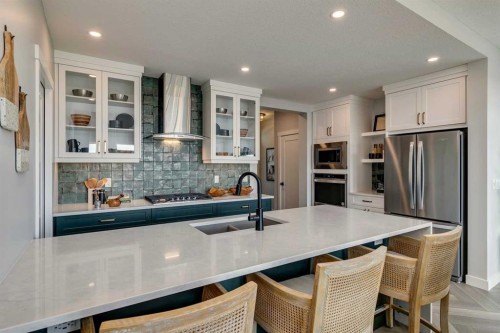 182 Setonstone Green Se, Calgary, AB - Indoor Photo Showing Kitchen With Upgraded Kitchen
