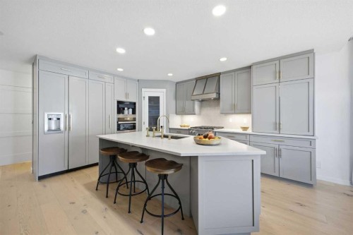 153 Cougarstone Common Sw, Calgary, AB - Indoor Photo Showing Kitchen With Upgraded Kitchen