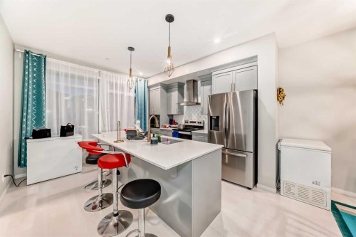 15021 1 Street Nw, Calgary, AB - Indoor Photo Showing Kitchen With Stainless Steel Kitchen
