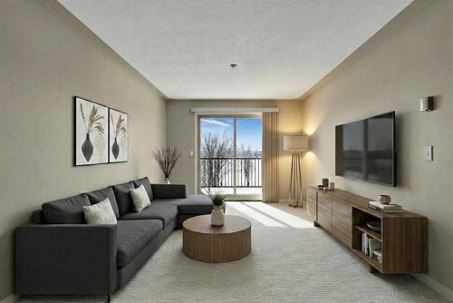 1327-8 Bridlecrest Drive Sw, Calgary, AB - Indoor Photo Showing Living Room