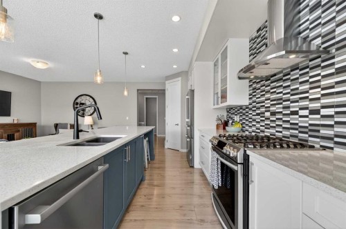 24 Walden Mount Se, Calgary, AB - Indoor Photo Showing Kitchen With Stainless Steel Kitchen With Double Sink With Upgraded Kitchen