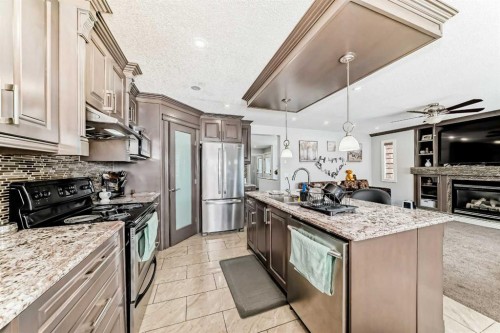 181 Saddlefield Place Ne, Calgary, AB - Indoor Photo Showing Kitchen With Stainless Steel Kitchen With Upgraded Kitchen
