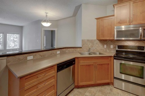209-10 Discovery Ridge Close Sw, Calgary, AB - Indoor Photo Showing Kitchen With Double Sink