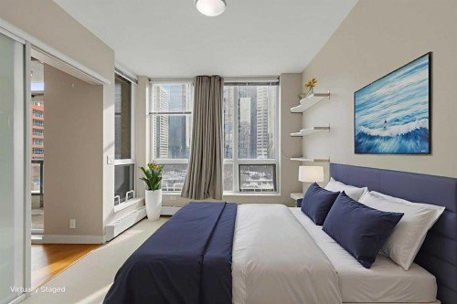521-222 Riverfront Avenue Sw, Calgary, AB - Indoor Photo Showing Bedroom