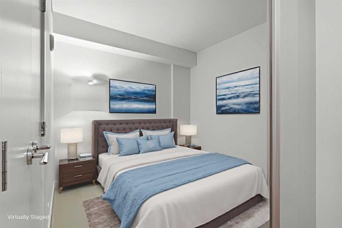 521-222 Riverfront Avenue Sw, Calgary, AB - Indoor Photo Showing Bedroom