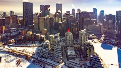 521-222 Riverfront Avenue Sw, Calgary, AB - Outdoor With View