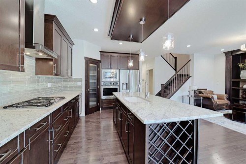 72 Sage Meadows Circle Nw, Calgary, AB - Indoor Photo Showing Kitchen With Upgraded Kitchen