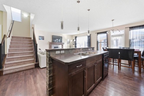 93 Copperleaf Way Se, Calgary, AB - Indoor Photo Showing Kitchen With Double Sink