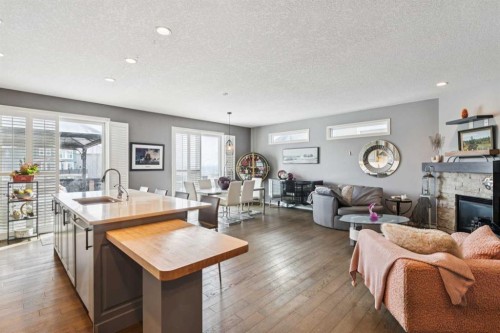 223 Cranarch Terrace Se, Calgary, AB - Indoor With Fireplace