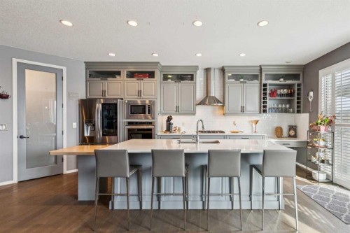 223 Cranarch Terrace Se, Calgary, AB - Indoor Photo Showing Kitchen With Stainless Steel Kitchen With Upgraded Kitchen