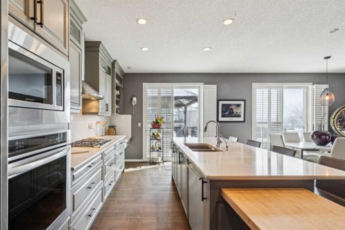 223 Cranarch Terrace Se, Calgary, AB - Indoor Photo Showing Kitchen With Double Sink With Upgraded Kitchen