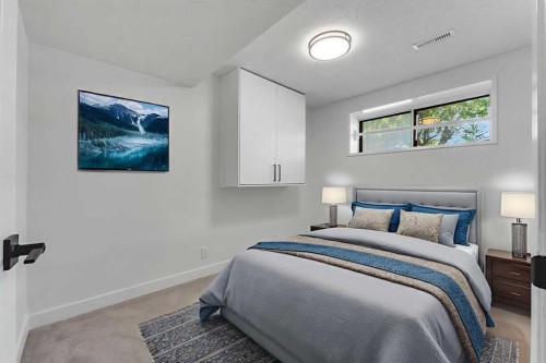 199 Cedardale Road Sw, Calgary, AB - Indoor Photo Showing Bedroom