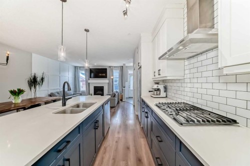 129 Lucas Crescent Nw, Calgary, AB - Indoor Photo Showing Kitchen With Double Sink With Upgraded Kitchen