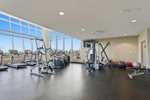 702-77 Spruce Place Sw, Calgary, AB - Indoor Photo Showing Gym Room