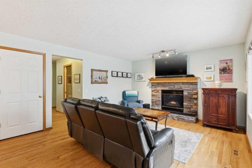 304 Mt. Brewster Circle Se, Calgary, AB - Indoor Photo Showing Living Room With Fireplace
