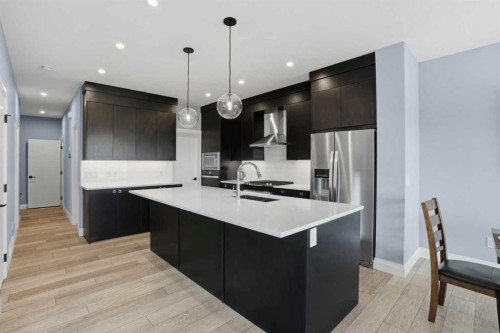 246 Walcrest View Se, Calgary, AB - Indoor Photo Showing Kitchen With Stainless Steel Kitchen With Upgraded Kitchen