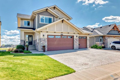 239 Stonemere Green, Chestermere, AB - Outdoor With Facade