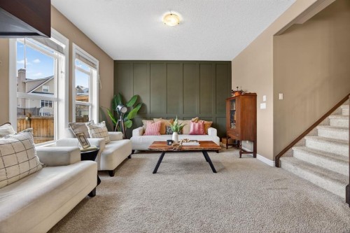 232 Mahogany Terrace Se, Calgary, AB - Indoor Photo Showing Living Room