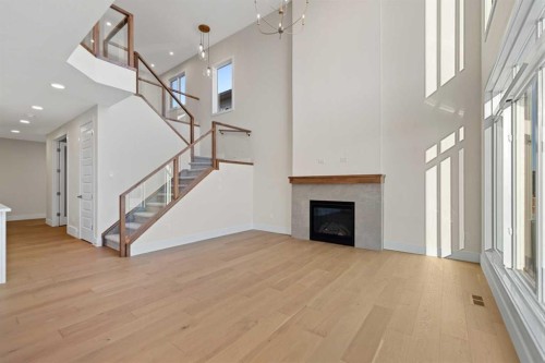 185 South Shore View, Chestermere, AB - Indoor With Fireplace