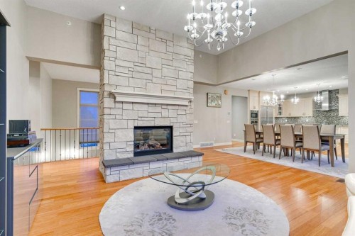 215 Patton Court Sw, Calgary, AB - Indoor With Fireplace