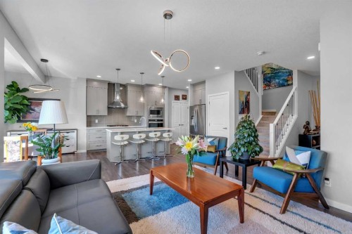 29 Masters Terrace Se, Calgary, AB - Indoor Photo Showing Living Room