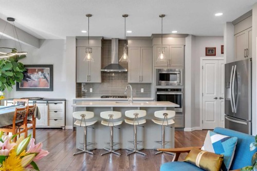 29 Masters Terrace Se, Calgary, AB - Indoor Photo Showing Kitchen With Upgraded Kitchen