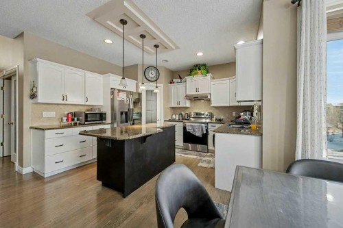 91 Panatella Close Nw, Calgary, AB - Indoor Photo Showing Kitchen With Upgraded Kitchen