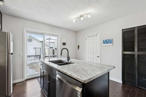 22 Hunterhorn Crescent Ne, Calgary, AB - Indoor Photo Showing Kitchen With Double Sink