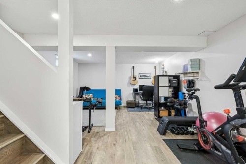 22 Hunterhorn Crescent Ne, Calgary, AB - Indoor Photo Showing Gym Room